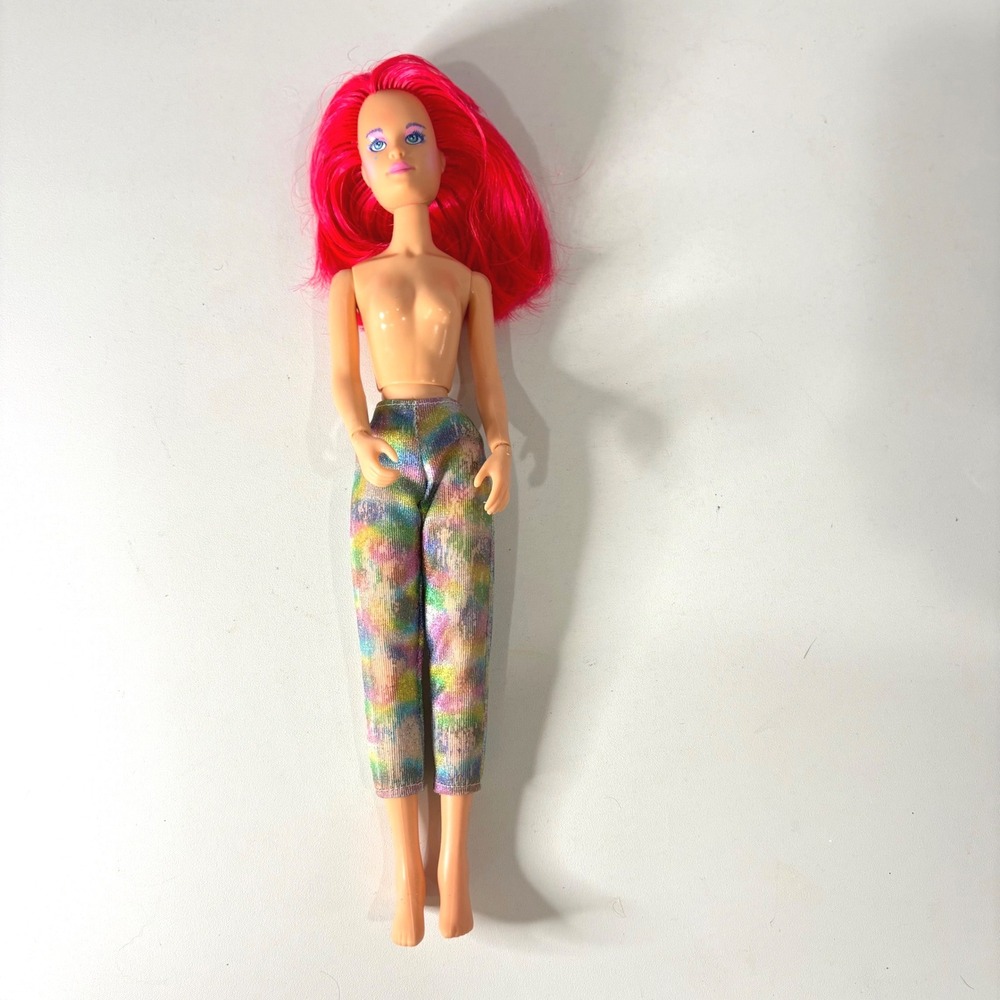 Vintage Jem And The Holograms Kimber Doll 1985 Hasbro Neon Pink Hair 80s Toy